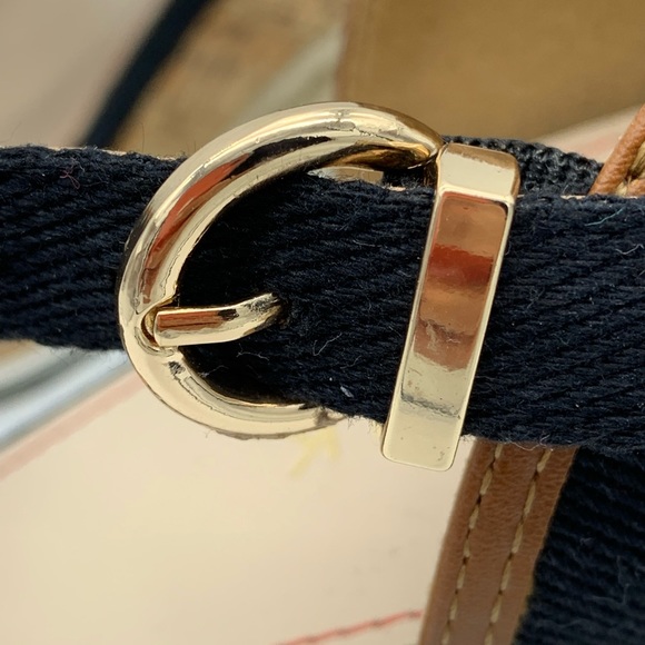 Catwalk Braided Open Toe Wedge Blue Tan Brown 10 - Picture 5 of 9